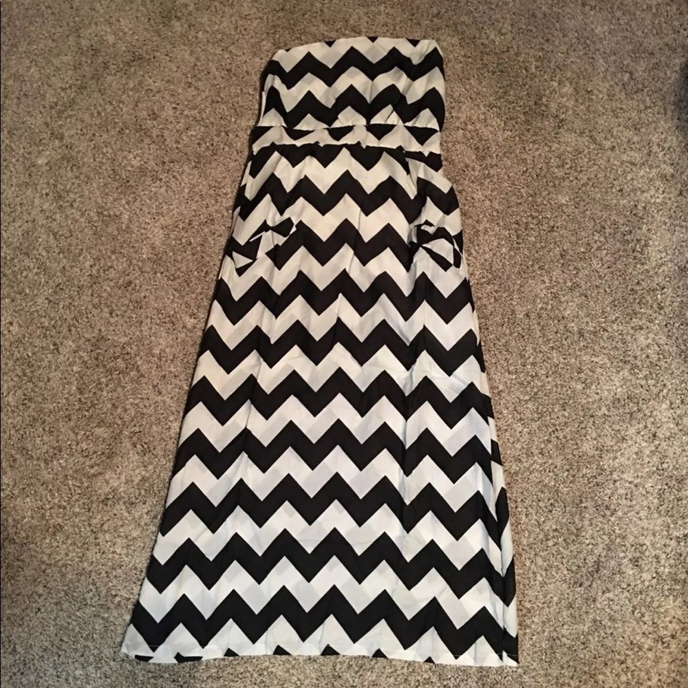 Black and White chevron maxi dress